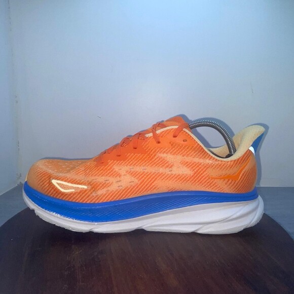 Hoka One One Clifton 9 Orange Mesh Running Shoes Men\'s Size 10 2E US Running main image 8